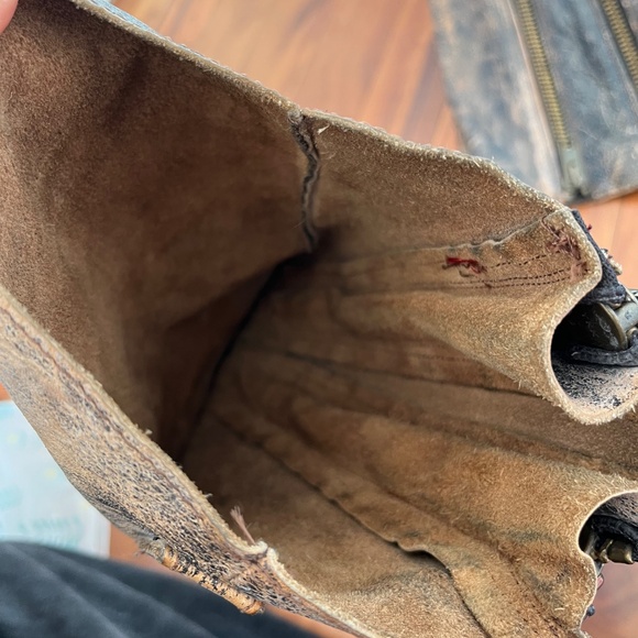 BED STU women’s distressed knee high leather boots - Picture 6 of 7